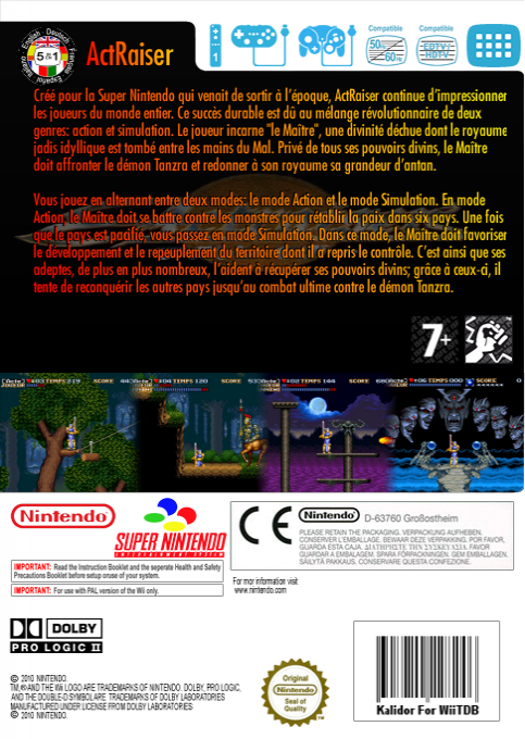 Actraiser — box-2D-back (FR)