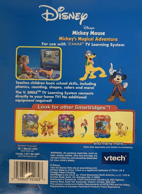 Mickey Mouse - Mickey's Magical Adventure — box-2D-back (US)