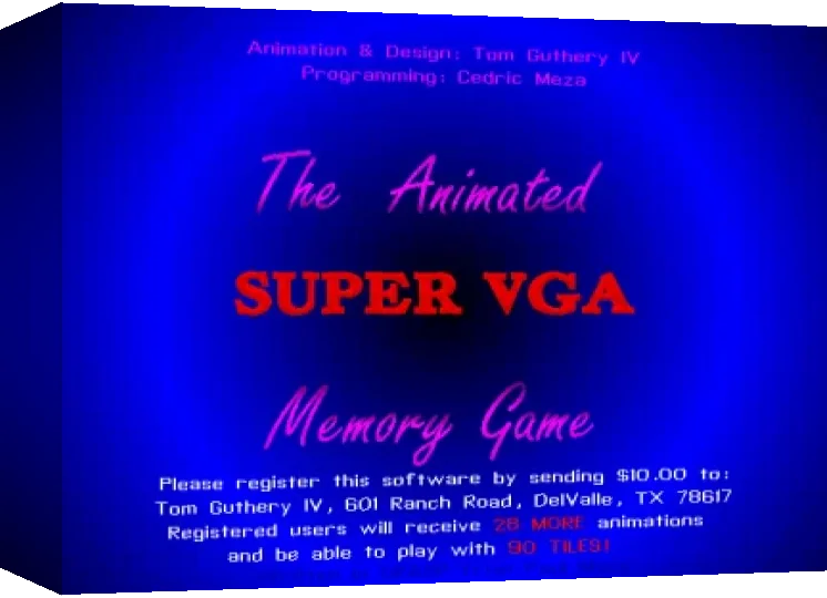 The Animated SVGA Memory Game — box-3D (WOR)