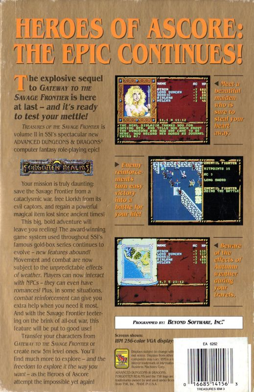 Treasures Of The Savage Frontier — box-2D-back (US)