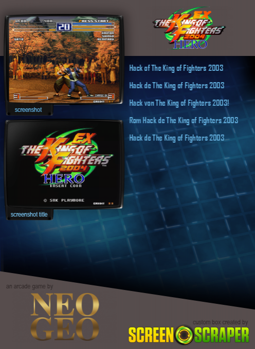 The King of Fighters 2004 EX Hero — box-2D-back (SS)