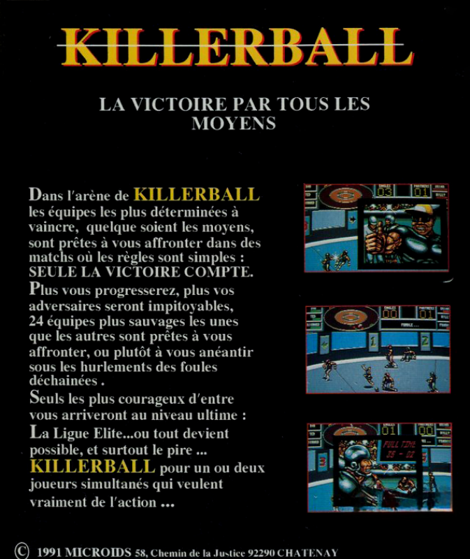 Killerball — box-2D-back (FR)