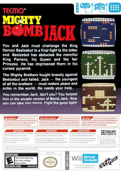 Mighty Bomb Jack — box-2D-back (US)