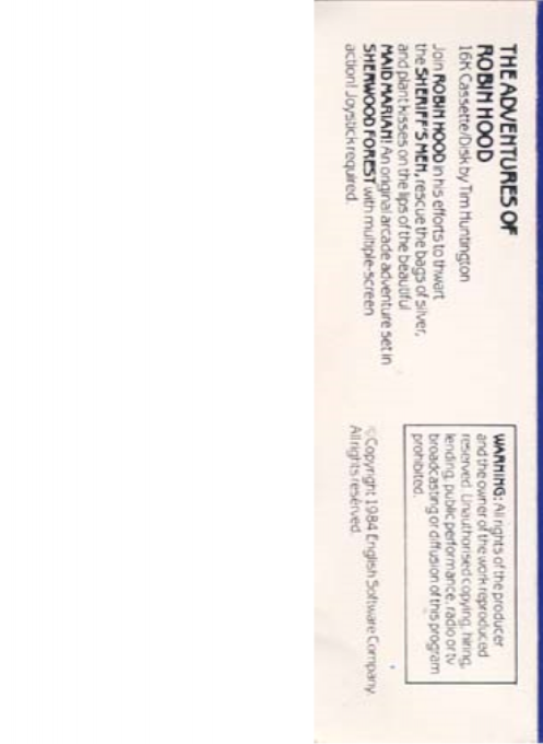 Adventures Of Robin Hood, The — box-2D-back (WOR)