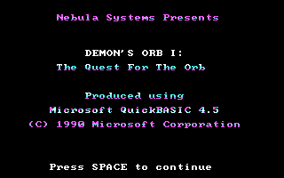 Demon's Orb I : The Quest For The Orb box art