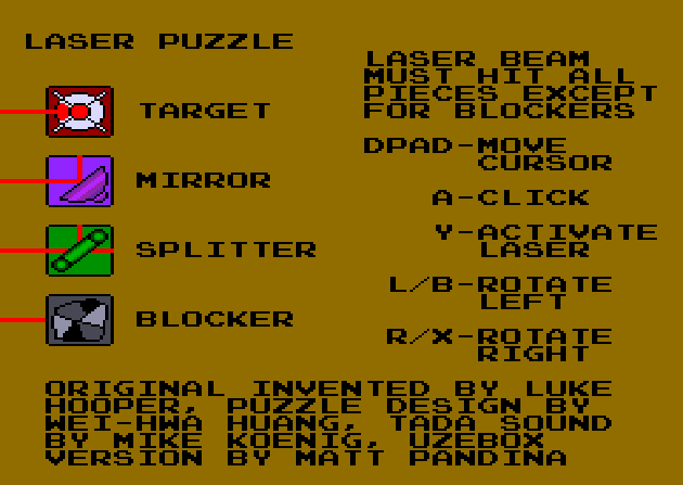 Laser Puzzle — sstitle (WOR)
