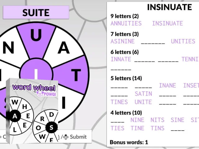 Word Wheel by POWGI — mixrbv2 (WOR)