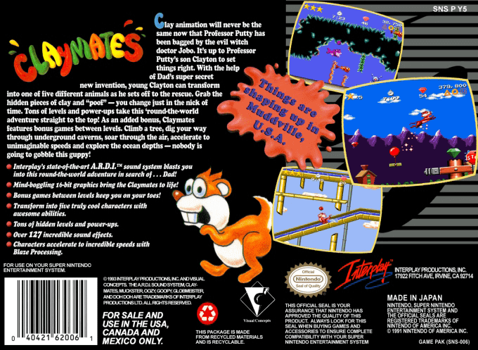 Claymates — box-2D-back (US)