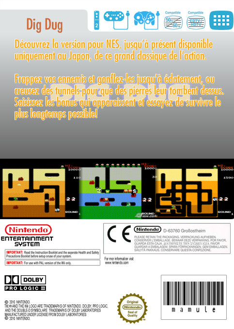 Dig Dug 2 — box-2D-back (FR)