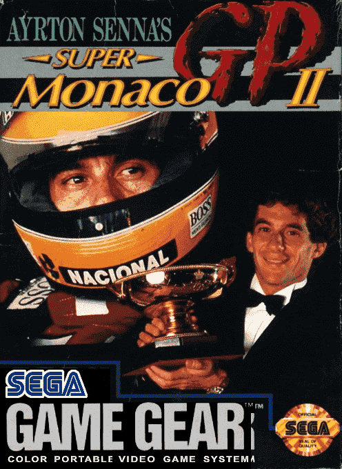 Ayrton Senna's Super Monaco GP II box art
