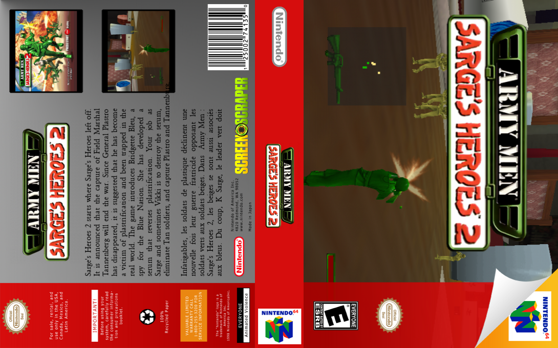 Army Men - Sarge's Heroes 2 — box-texture (SS)