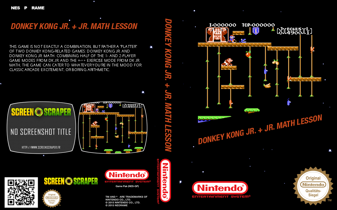 Donkey Kong Jr. + Jr. Lesson — box-texture (SS)