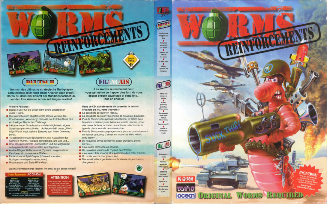 Worms - Reinforcements — box-texture (EU)