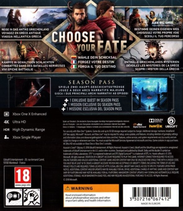 Assassin's Creed: Odyssey — box-2D-back (EU)