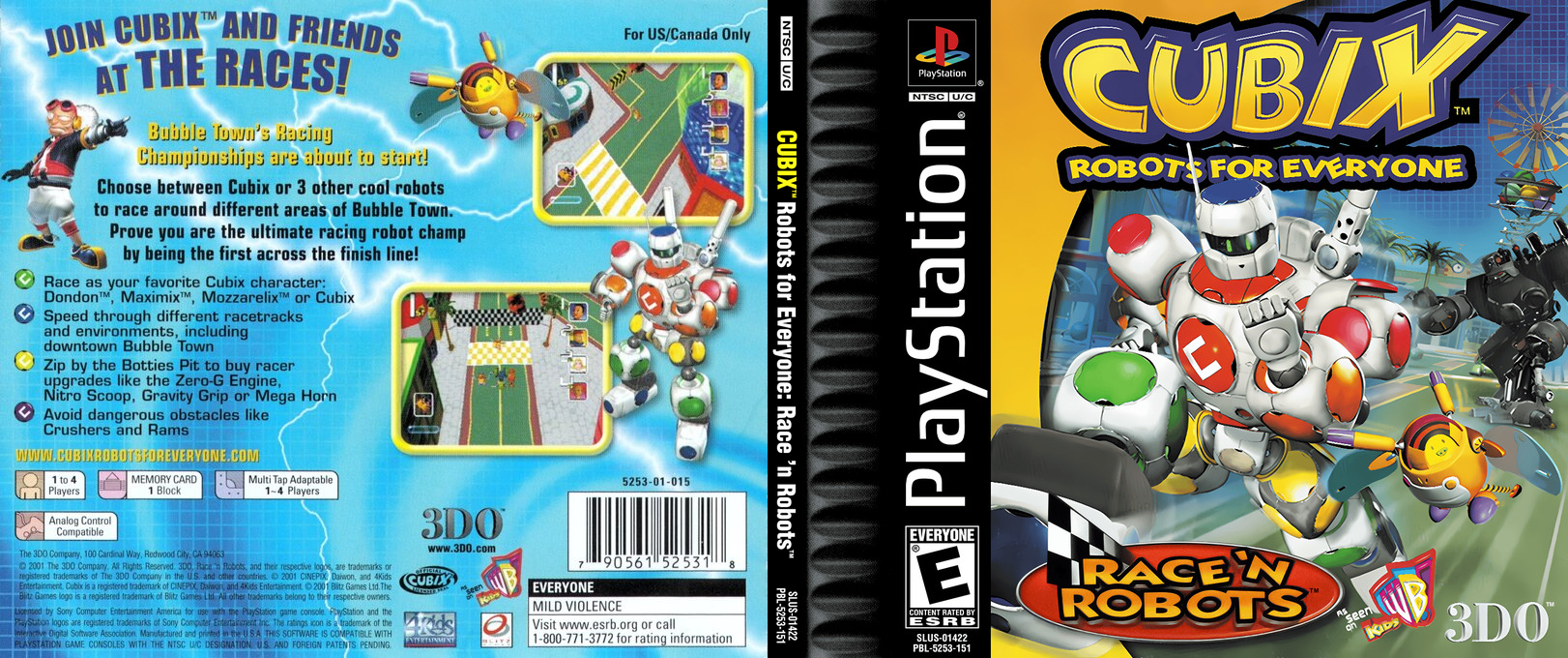 Cubix Robots For Everyone - Race'n Robots — box-texture (US)
