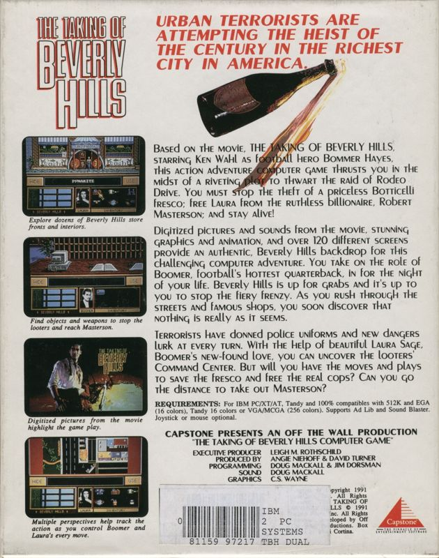 Taking Of Beverly Hills, The — box-2D-back (EU)