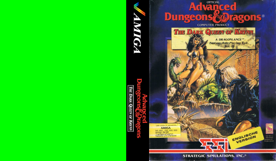 Advanced Dungeons & Dragons - The Dark Queen of Krynn - A DragonLance Fantasy Role-Playing Epic, Vol.III — box-texture (DE)