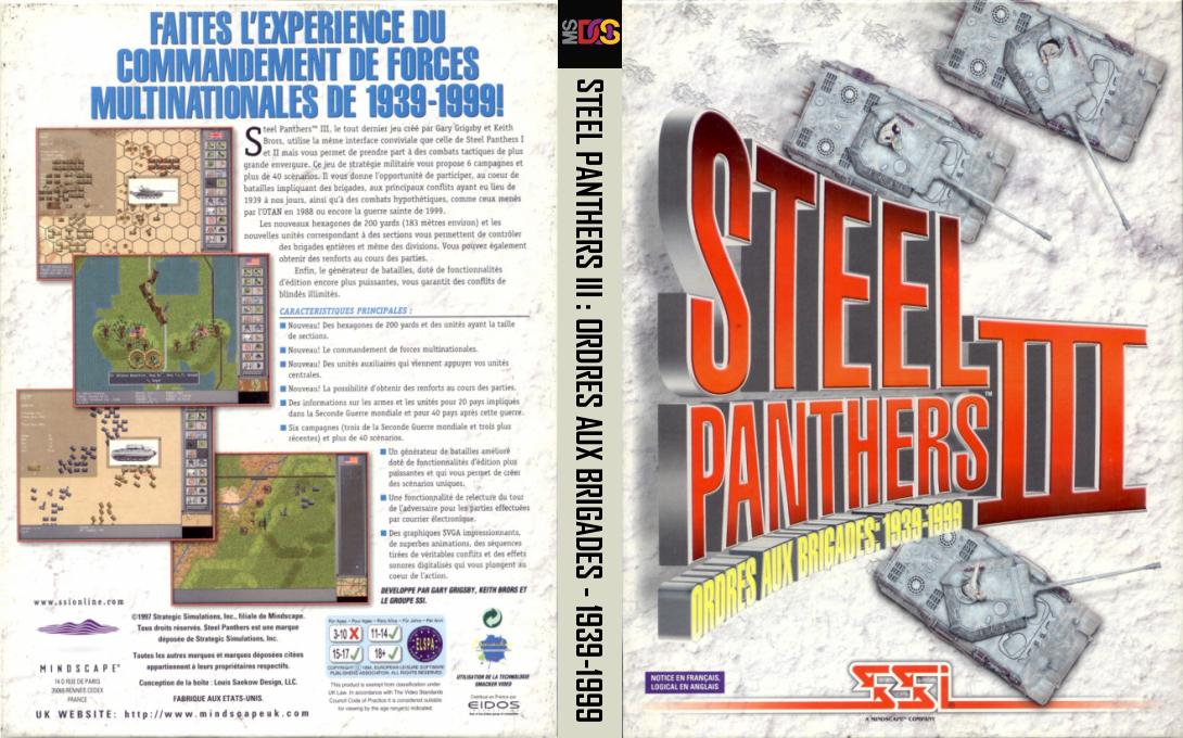 Steel Panthers 3 - Brigade Command — box-texture (FR)