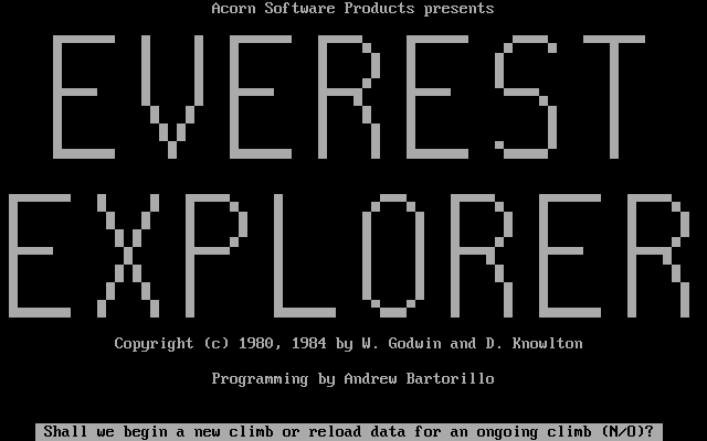 Everest Explorer — sstitle (WOR)