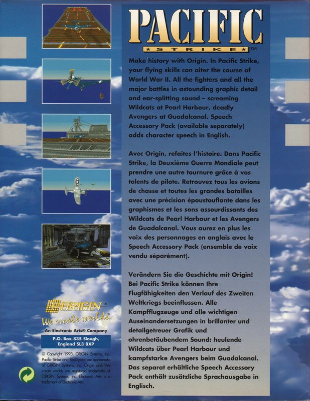 Pacific Strike — box-2D-back (EU)