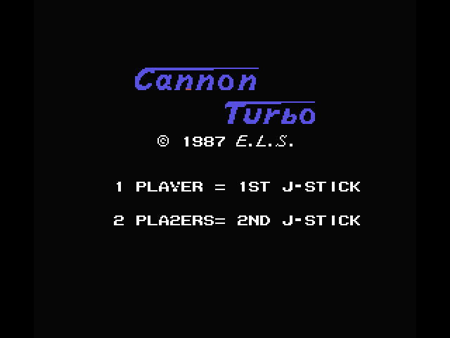 Cannon Turbo — sstitle (JP)