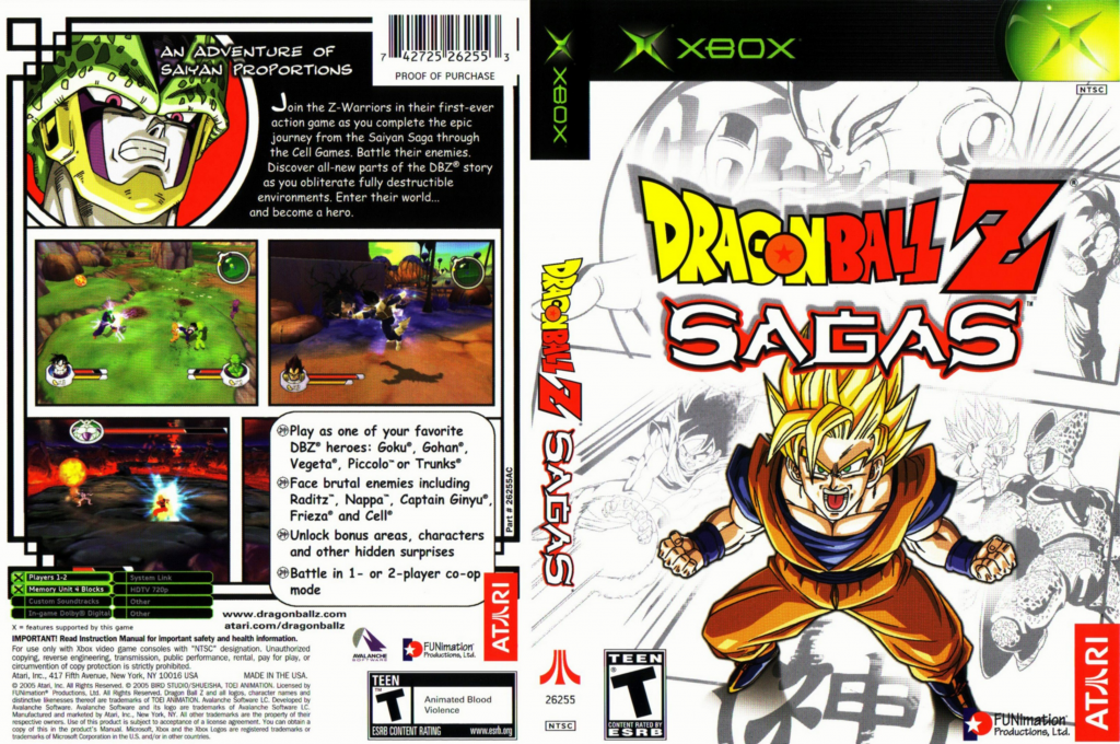 Dragon Ball Z - Sagas — box-texture (US)