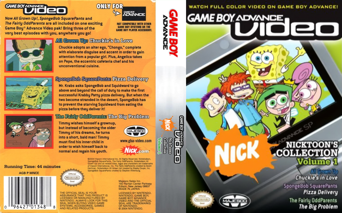 Game Boy Advance Video - Nicktoons Collection - Volume 1 — box-texture (CUS)