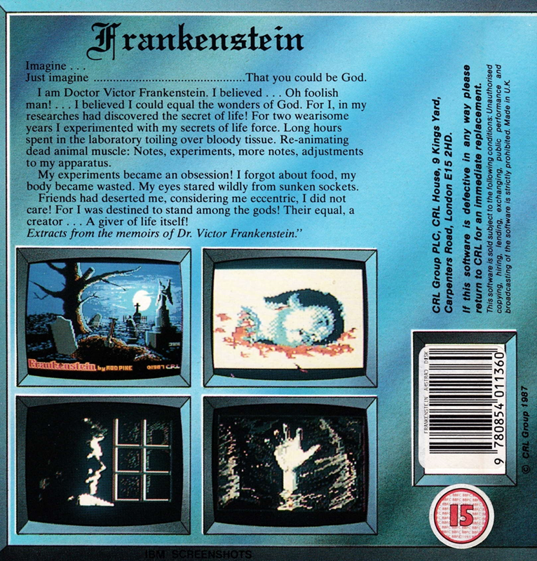 Frankenstein — box-2D-back (EU)