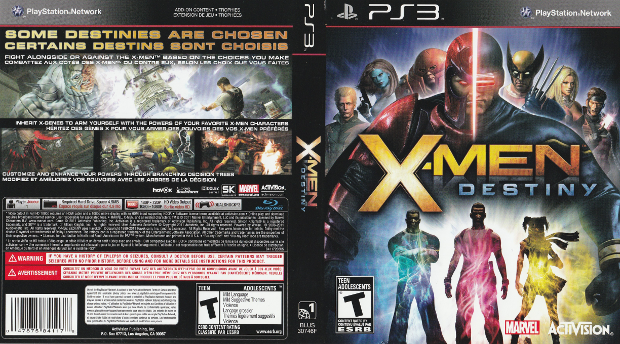X-Men - Destiny — box-texture (CA)