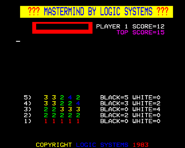 Mastermind — ss (WOR)