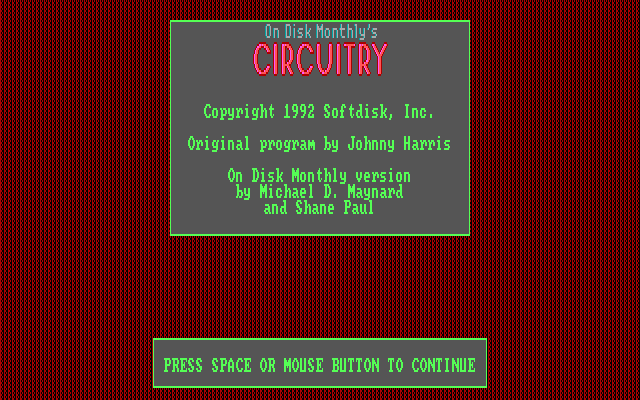 On Disk Monthly's Circuitry — sstitle (WOR)