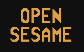 Open Sesame — sstitle (WOR)
