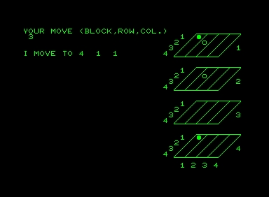 3-D Tic-Tac-Toe — ss (WOR)
