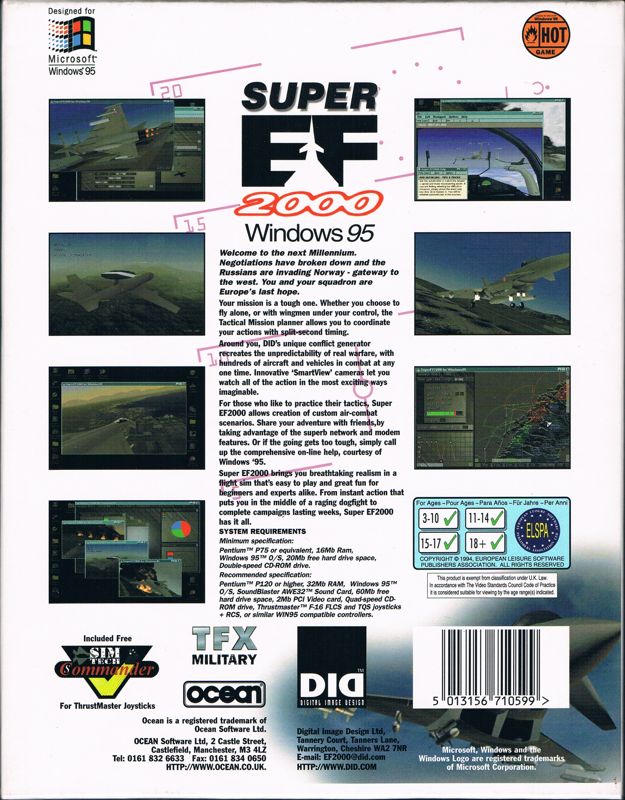 EF 2000: Special Edition — box-2D-back (WOR)