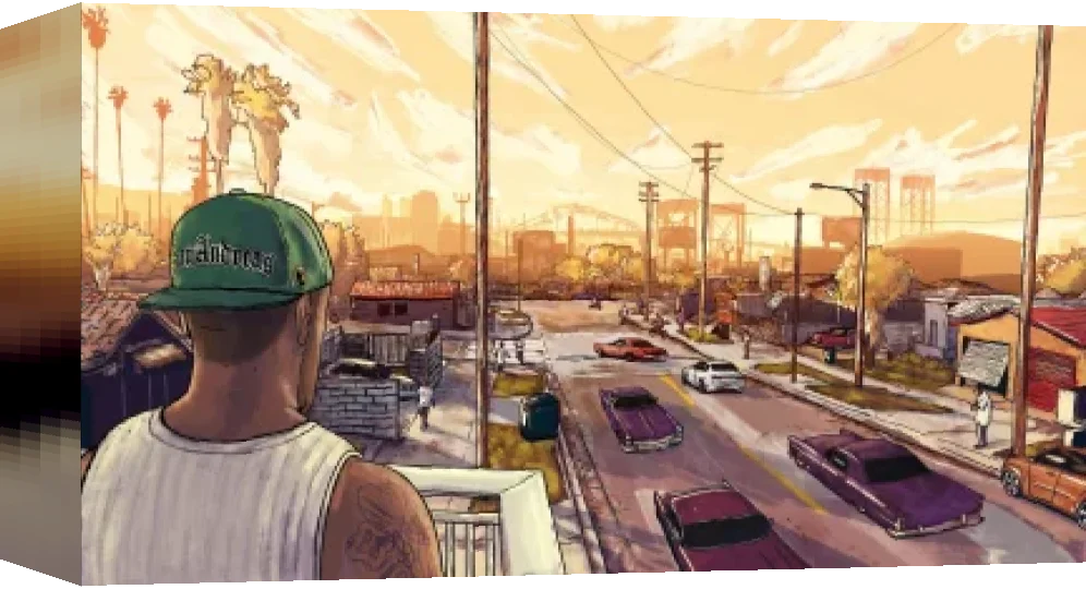 Grand Theft Auto: San Andreas — box-3D (WOR)