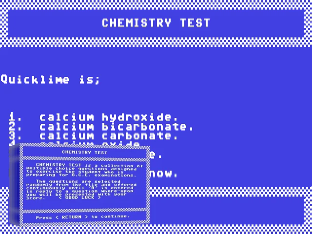 Chemistry Test : 'O' Level — mixrbv2 (WOR)