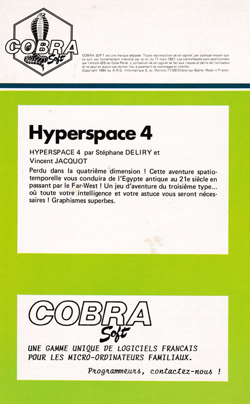 Hyperspace 4 — box-2D-back (FR)