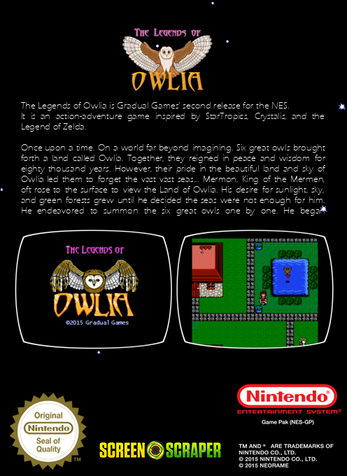 Legends of Owlia, The — box-2D-back (SS)