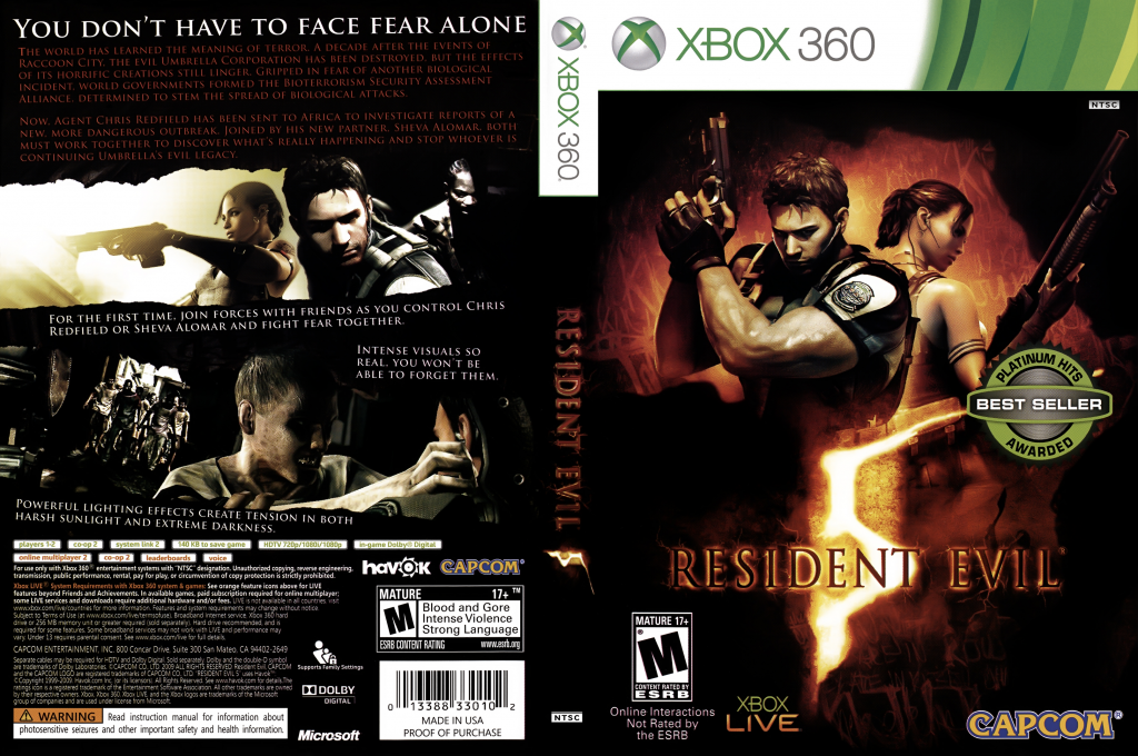 Resident Evil 5 — box-texture (US)