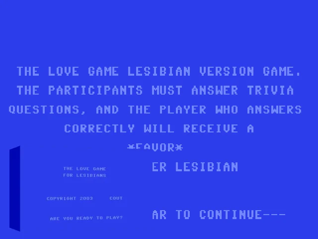 The Lesbian Love Game — mixrbv2 (WOR)