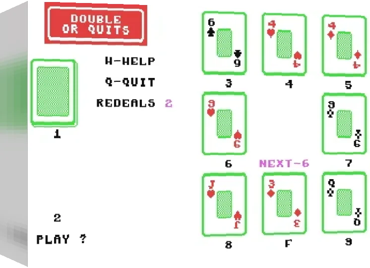 Double or Quits — box-3D (WOR)