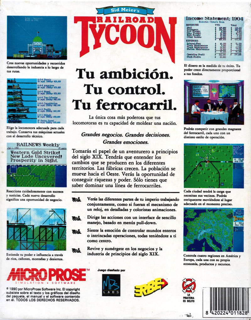 Sid Meier's Railroad Tycoon — box-2D-back (SP)