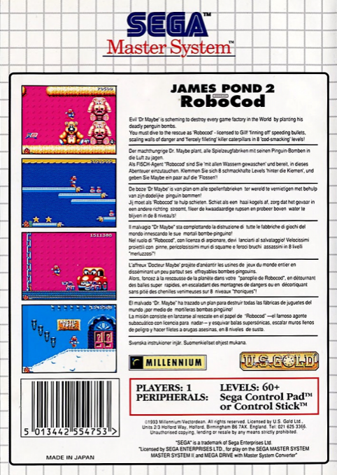 James Pond 2 - Codename RoboCod — box-2D-back (EU)