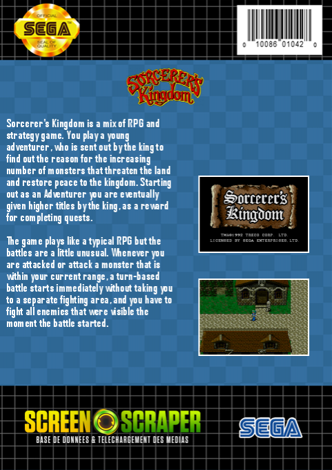 Sorcerer's Kingdom — box-2D-back (SS)