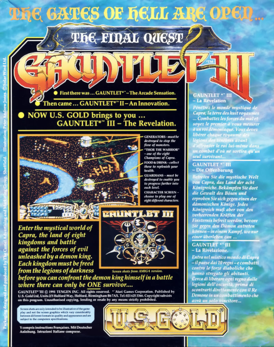 Gauntlet 3 - The Final Quest — box-2D-back (EU)
