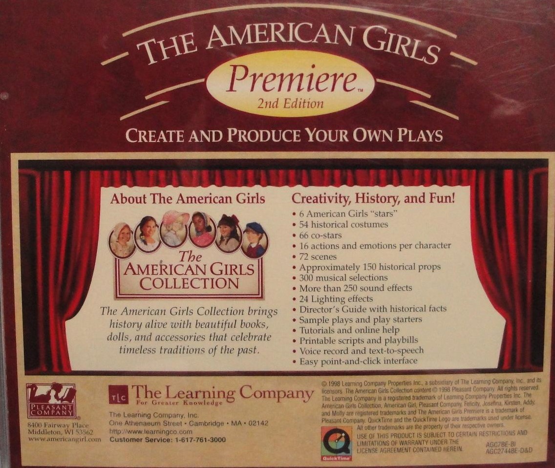 The American Girls Premiere — box-2D-back (US)
