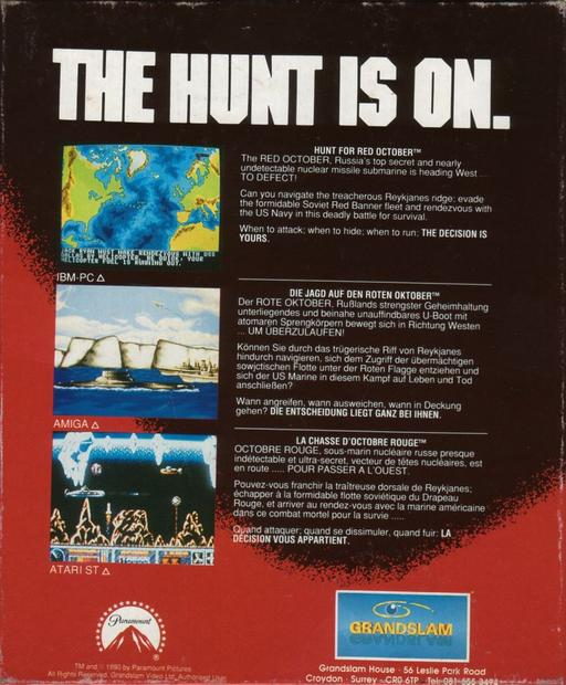 Hunt for Red October, The - The Movie — box-2D-back (EU)