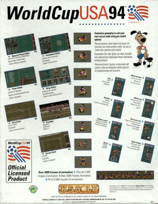 World Cup USA 94 — box-2D-back (EU)