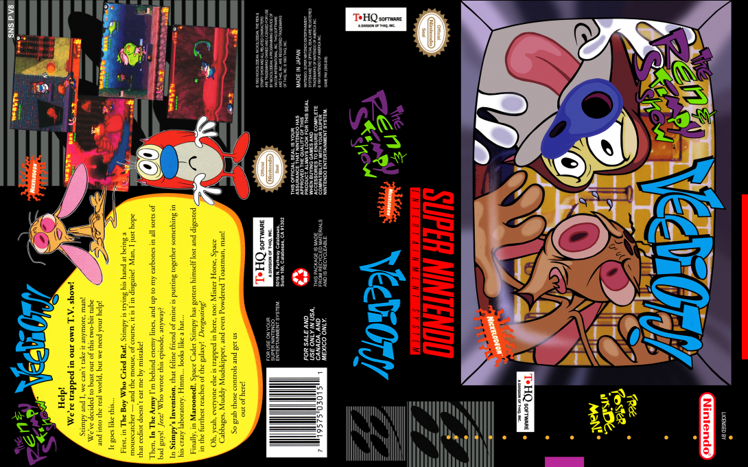 Ren And Stimpy Show - Veediots, The — box-texture (US)