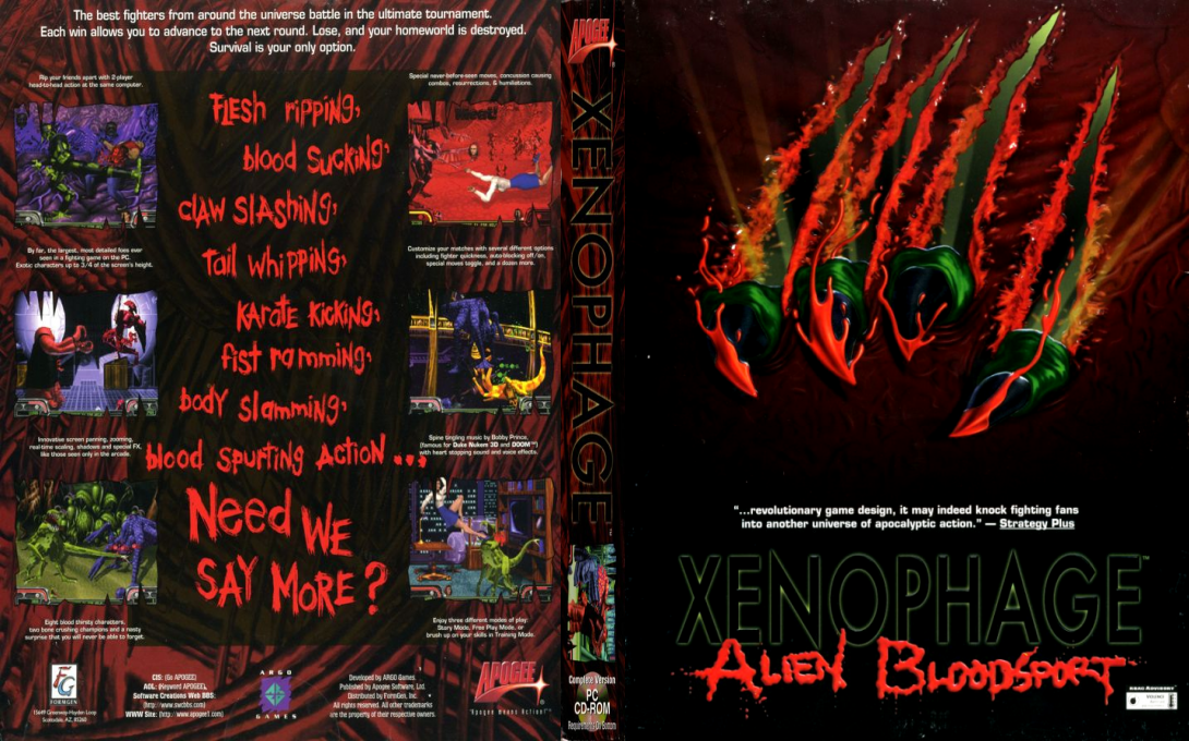 Xenophage - Alien Bloodsport — box-texture (US)
